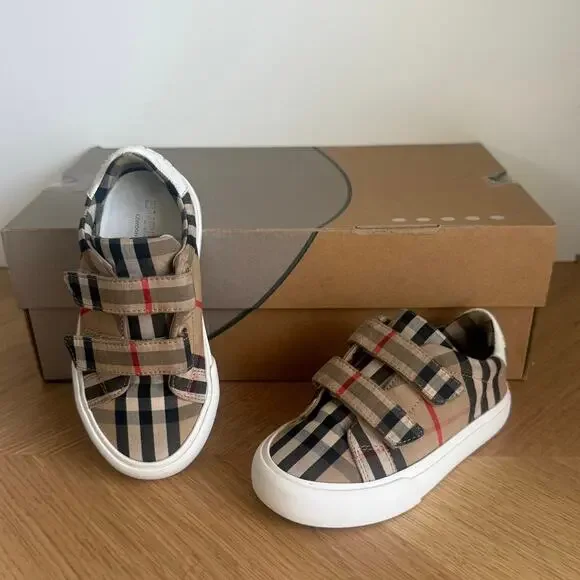 Burberry Mini Markham Check Toddler Sneakers - SZ EU 26 / US 9.5 C - Picture 4 of 14